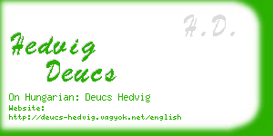 hedvig deucs business card